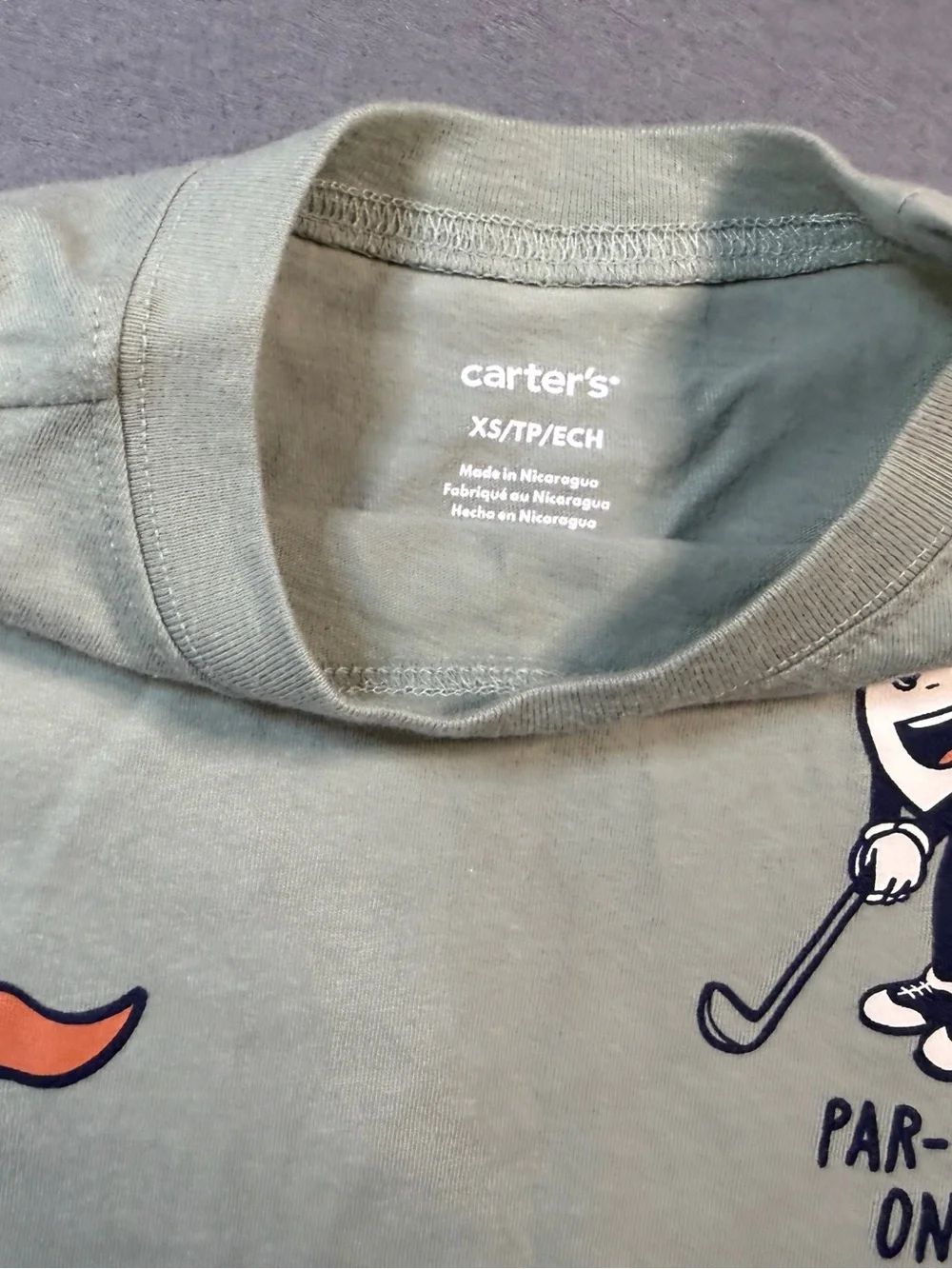 Carter's Light Sage Long-Sleeve Golf Graphic Tee